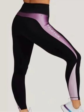 Peloton Black and Purple Performance Leggings